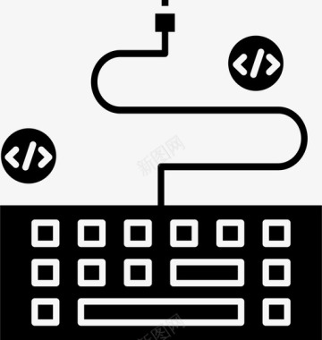 键盘编码编程图标图标