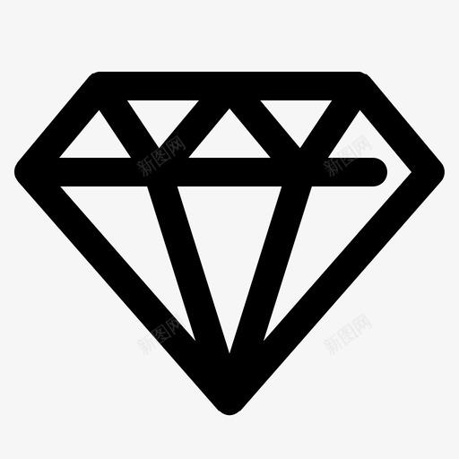 钻石电子商务珠宝图标svg_新图网 https://ixintu.com 卖家 珠宝 电子商务 等级 钻石