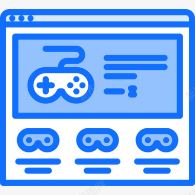 网站视频游戏14蓝色图标图标