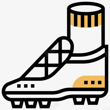 跑鞋美式足球24黄影图标图标