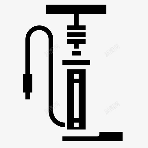 气泵34号自行车加注图标svg_新图网 https://ixintu.com 34号 加注 气泵 自行车
