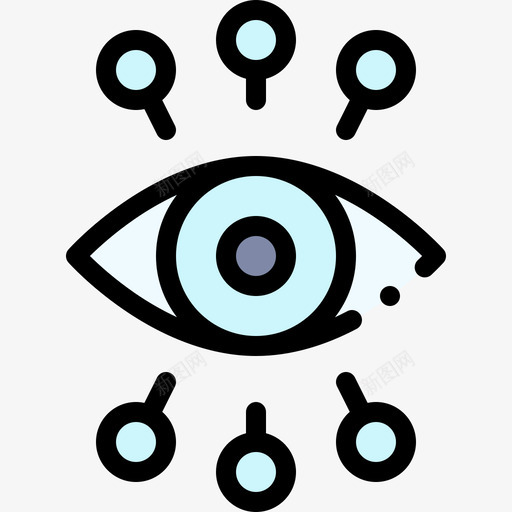 眼睛防护安全18线性颜色图标svg_新图网 https://ixintu.com 安全 眼睛 线性 防护 颜色
