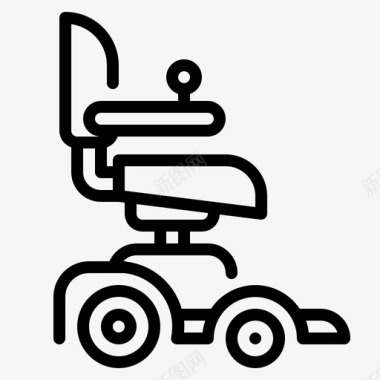 轮椅医疗技术1直线型图标图标