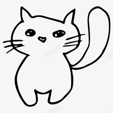 小猫动物卡通图标图标