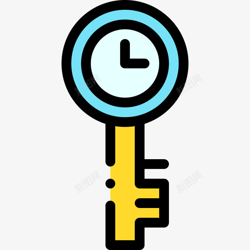 钥匙时间管理54线性颜色图标svg_新图网 https://ixintu.com 时间管理 线性 钥匙 颜色