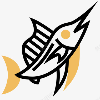 旗鱼钓鱼48黄影图标图标