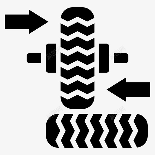 轮胎汽车保养2字形图标svg_新图网 https://ixintu.com 字形 汽车保养 轮胎