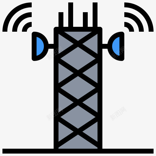 天线记者10线性颜色图标svg_新图网 https://ixintu.com 天线 线性 记者 颜色
