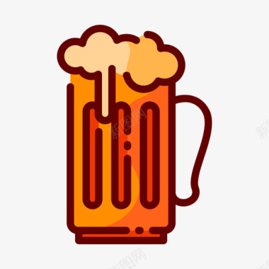 啤酒超市58线性颜色图标图标