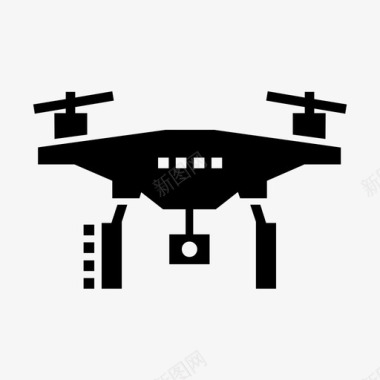 无人机飞机照相机图标图标