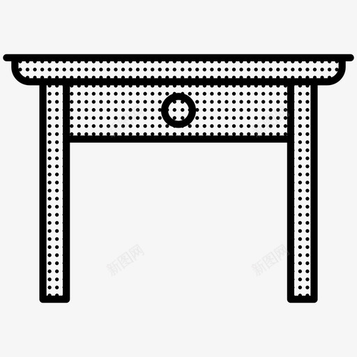 桌子抽屉虚线桌图标svg_新图网 https://ixintu.com 抽屉 桌子 虚线