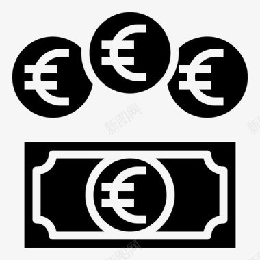 欧元钱107满图标图标