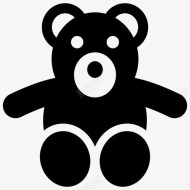 泰迪熊宝宝孩子图标图标