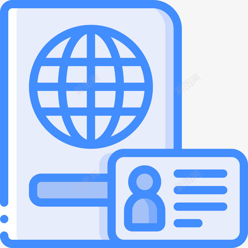 护照空档年蓝色图标svg_新图网 https://ixintu.com 护照 空档 蓝色
