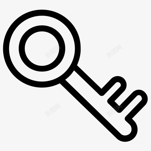 钥匙锁钥匙密码图标svg_新图网 https://ixintu.com 保护 图标 安全 密码 生物 线图 计量 钥匙