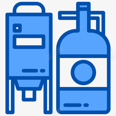 蒸馏酿造啤酒2蓝色图标图标