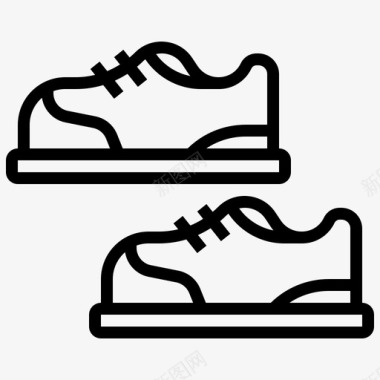 球鞋高尔夫41直线型图标图标