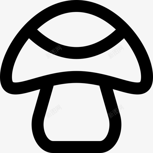 蘑菇自然102线形图标svg_新图网 https://ixintu.com 线形 自然 蘑菇