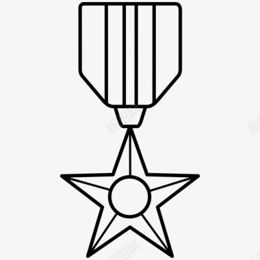 奖章阵亡将士纪念日明星图标图标