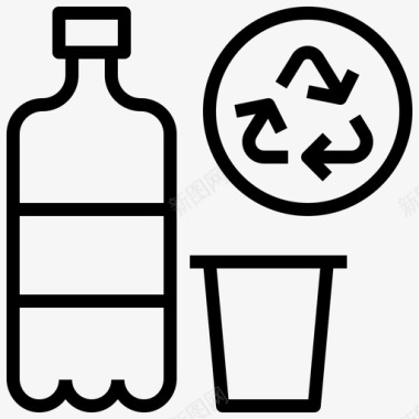塑料回收垃圾箱塑料箱图标图标