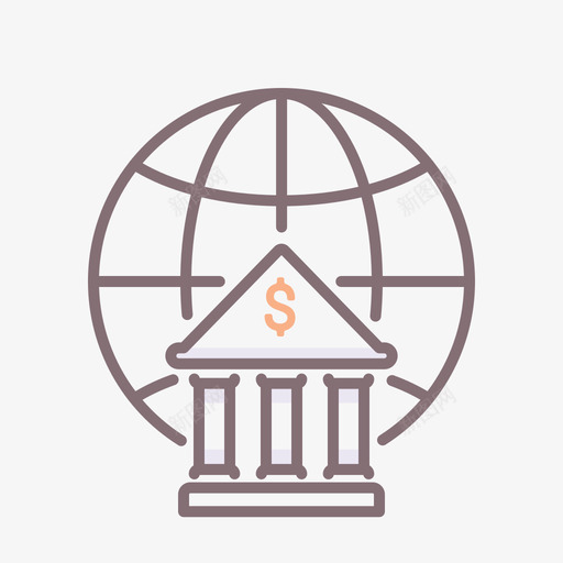 全球银行业务银行业务93线性颜色图标svg_新图网 https://ixintu.com 全球 线性 银行业务 颜色