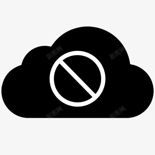 取消附加云盘-01svg_新图网 https://ixintu.com 取消附加云盘-01