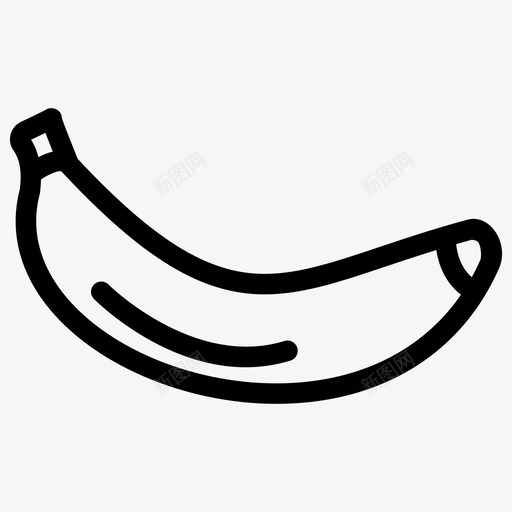 香蕉纤维水果食物图标svg_新图网 https://ixintu.com 健康饮食 图标 快餐 水果 系列 纤维 蔬菜 食物 香蕉