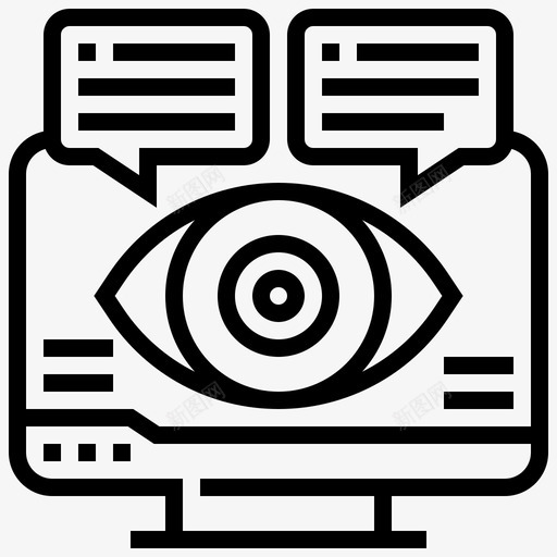 间谍计算机数据图标svg_新图网 https://ixintu.com 数据 数据分析 视觉 计算机 间谍 黑客