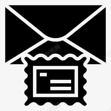 邮票信件邮资图标图标