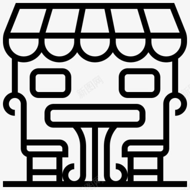 小酒馆112号餐厅lineal图标图标