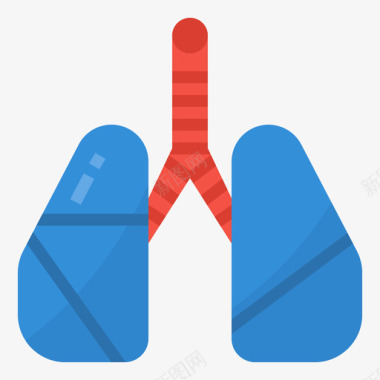 器官空气污染2平坦图标图标