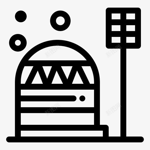 基地殖民地建筑图标svg_新图网 https://ixintu.com 下一个 东西 基地 大的 太空 居住 建筑 探索 殖民地 穹顶 西线