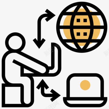 远程访问网络技术9黄影图标图标