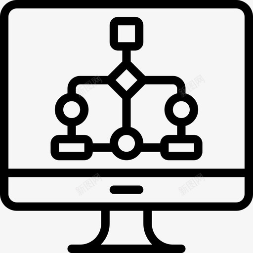 计算机算法人工智能流程图图标svg_新图网 https://ixintu.com 人工智能 大纲 学习 机器 流程图 算法 计算机