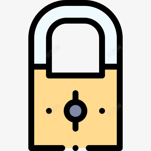 挂锁保护安全18线性颜色图标svg_新图网 https://ixintu.com 保护 安全 挂锁 线性 颜色