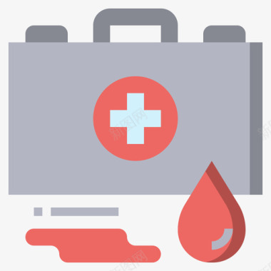 急救箱献血51扁平图标图标