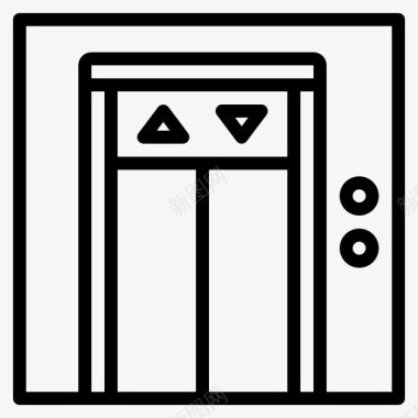 电梯房地产家具图标图标
