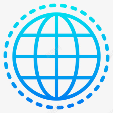 世界互联网和浏览器4梯度图标图标