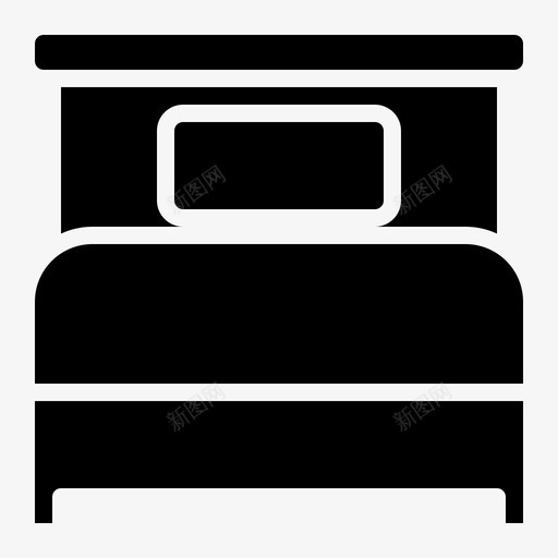 床卧室小睡图标svg_新图网 https://ixintu.com 卧室 小睡 建筑 枕头 睡眠 轮廓