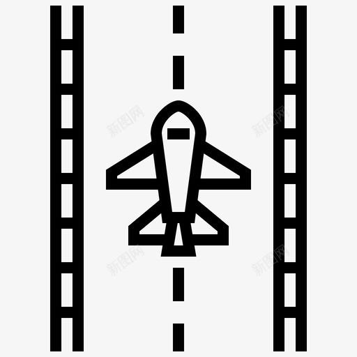 飞机133机场直线图标svg_新图网 https://ixintu.com 机场 直线 飞机