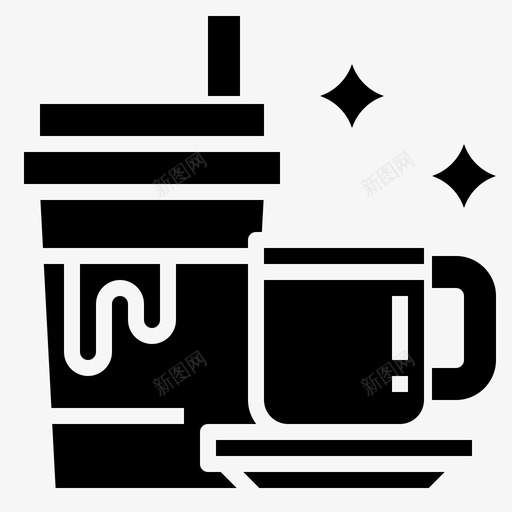 咖啡购物中心3填充图标svg_新图网 https://ixintu.com 咖啡 填充 购物中心