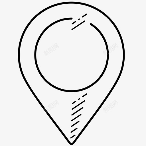 导航销地图销地图指针图标svg_新图网 https://ixintu.com 地图 导航 指针 标记