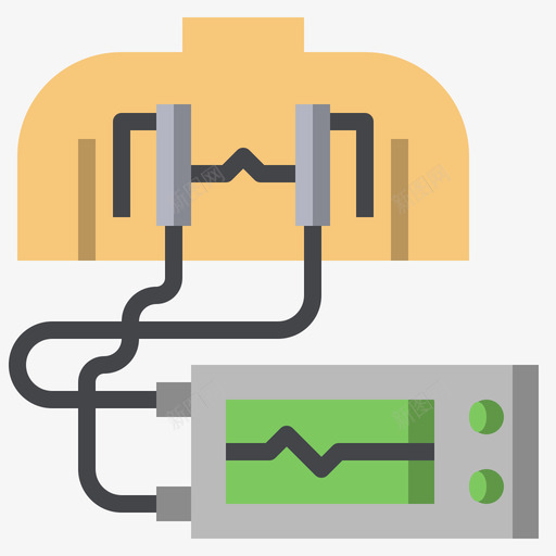 除颤器医用197扁平图标svg_新图网 https://ixintu.com 医用 扁平 颤器