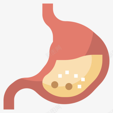 胃人体解剖学4扁平图标图标