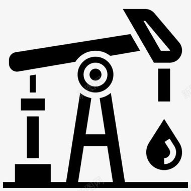 石油平台石油工业12雕文图标图标