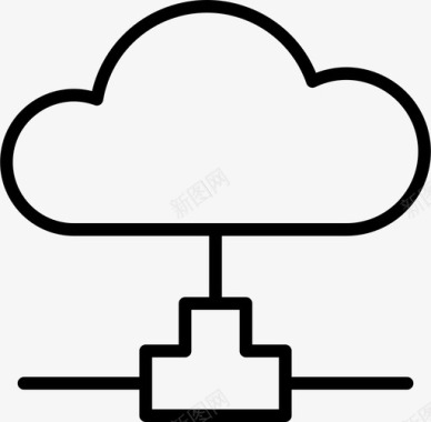 云计算机连接性图标图标