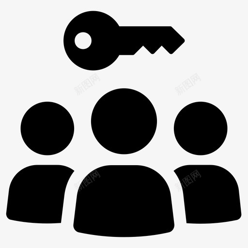 访问密钥权限图标svg_新图网 https://ixintu.com 受限 密钥 权限 用户 访问