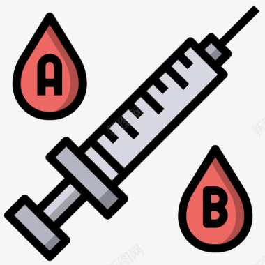 献血献血52原色图标图标