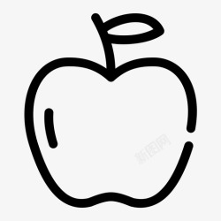 苹果缺口苹果食物水果图标高清图片