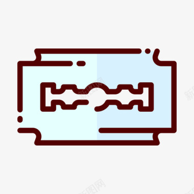 剃须刀浴室56线性颜色图标图标